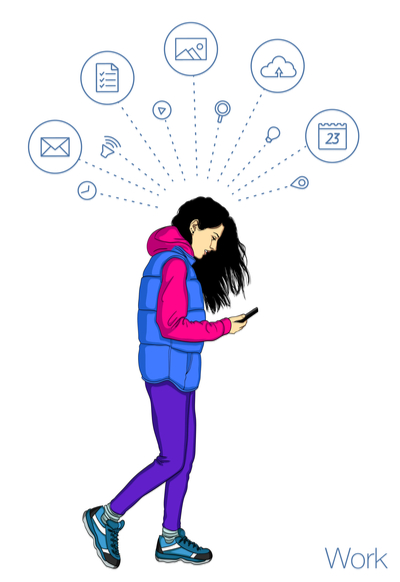 Facebook Advertising Guide 2021 - Girl Walking Graphic